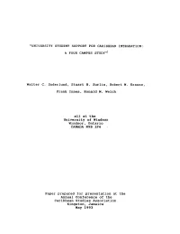 "University Student Support for Caribbean Integration: a Four Campus Study" 1