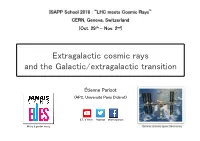 Extragalactic Cosmic Rays and the Galactic/Extragalactic Transition