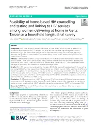 Feasibility of Home-Based HIV Counselling and Testing and Linking
