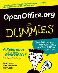 Openoffice.Org for Dummies.Pdf