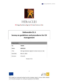 Survey on Guidelines and Procedures for CH Management