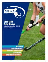 2018 Field Hockey Program Cover and Back.Pub
