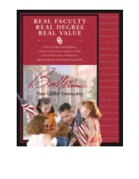 Addendum to the University of Oklahoma (OU) Advanced Programs Bulletin Advancedprograms@Ou.Edu