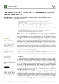 Centrosome Dynamics and Its Role in Inflammatory Response And