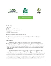 Conservation Organizations Comments on Ohio’S Proposed Regional Haze State Implementation Plan for the Second Implementation Period