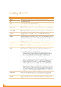 Glossary of Terms