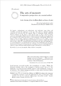 The Arts of Memory Comparative Perspectives on a Mental Artifact