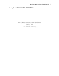 ARTISTS in OPEN ENVIRONMENT Artists' Opportunities in An