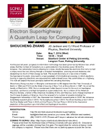 Electron Superhighway: a Quantum Leap for Computing
