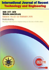 Technology and Engineering International Journal of Recent