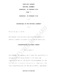 Unrevised Hansard