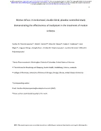 A Randomized, Double-Blind, Placebo-Controlled Study