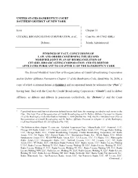 Chapter 11 ) CITADEL BROADCASTING CORPORATION, Et Al., ) Case No