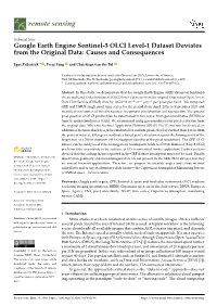 Google Earth Engine Sentinel-3 OLCI Level-1 Dataset Deviates from the Original Data: Causes and Consequences