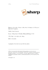 Illusions of the Other's Nature As My Own: a Critique of a Theory of Embodied Cognition