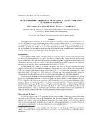 Jute (Corchorus Olitorius Var. O-72) Stem Lignin: Variation in Content with Age