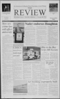Nader Endorses Houghton