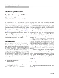 Titration Endpoint Challenge