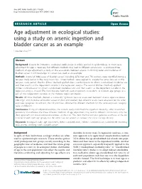 Using a Study on Arsenic Ingestion and Bladder Cancer As an Example How-Ran Guo1,2,3