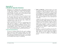 Cleveland Tree Plan Appendix a – Guide for Species Selection