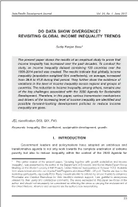 Do Data Show Divergence? Revisiting Global Income Inequality Trends