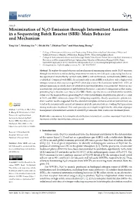 Minimization of N2O Emission Through Intermittent Aeration in a Sequencing Batch Reactor (SBR): Main Behavior and Mechanism
