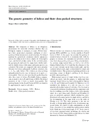 The Generic Geometry of Helices and Their Close-Packed Structures