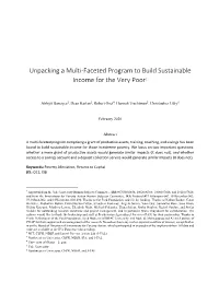 Unpacking a Multi-Faceted Program to Build Sustainable Income for the Very Poor1