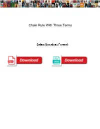 Chain Rule with Three Terms