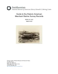 Guide to the Historic American Merchant Marine Survey Records