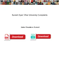 Suresh Gyan Vihar University Complaints