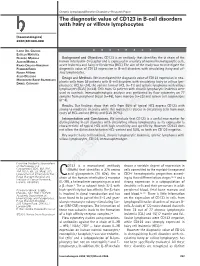 The Diagnostic Value of CD123 in B-Cell Disorders with Hairy Or Villous Lymphocytes