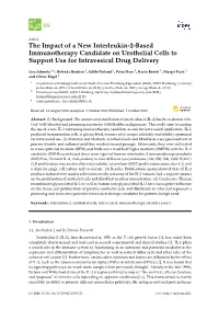 The Impact of a New Interleukin-2-Based Immunotherapy Candidate on Urothelial Cells to Support Use for Intravesical Drug Delivery