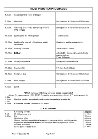 Trust Induction Programme