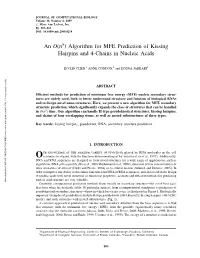 An O(N5) Algorithm for MFE Prediction of Kissing Hairpins and 4-Chains in Nucleic Acids