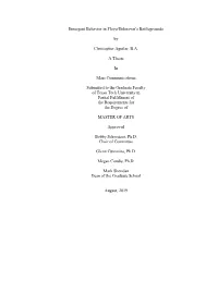 Emergent Behavior in Playerunknown's Battlegrounds by Christopher Aguilar, B.A. a Thesis in Mass Communications Submitted to T