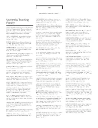Faculty and Index