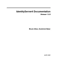 Identityserver4 Documentation Release 1.0.0