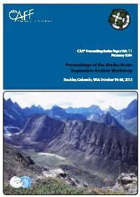 Proceedings of the Alaska Arctic Vegetation Archive Workshop