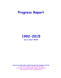 Progress Report 1992-2015