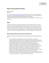 Repha Representation for Kawi