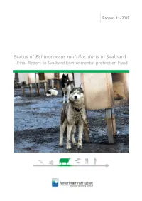 Status of Echinococcus Multilocularis in Svalbard - Final Report to Svalbard Environmental Protection Fund NORWEGIAN VETERINARY INTSTITUTE