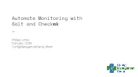 Automate Monitoring with Salt and Checkmk