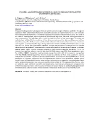 Hydrologic Analysis of Malewa Watershed As a Basis for Implementing Payment for Environmental Services (Pes)