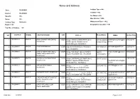 Name and Address