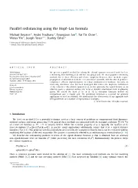 Parallel Redistancing Using the Hopf–Lax Formula