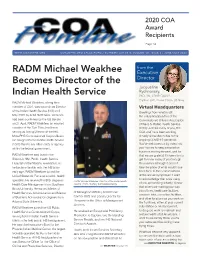 RADM Michael Weakhee Becomes Director of the Indian Health Service