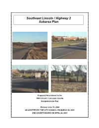 Southeast Lincoln/Highway 2 Subarea Plan