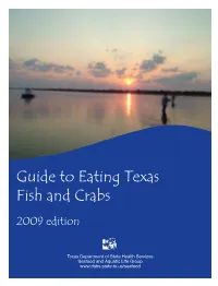 Guide to Eating Texas Fish and Crabs