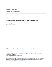 Infared Spectral Measurement of Space Shuttle Glow